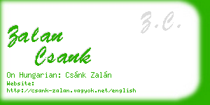 zalan csank business card